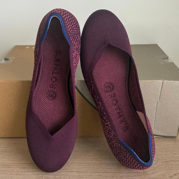 Rothy’s The Flats Retired Fig Python Round Toe Women Ballet Flat Slip On - SZ 7 - Picture 1 of 9